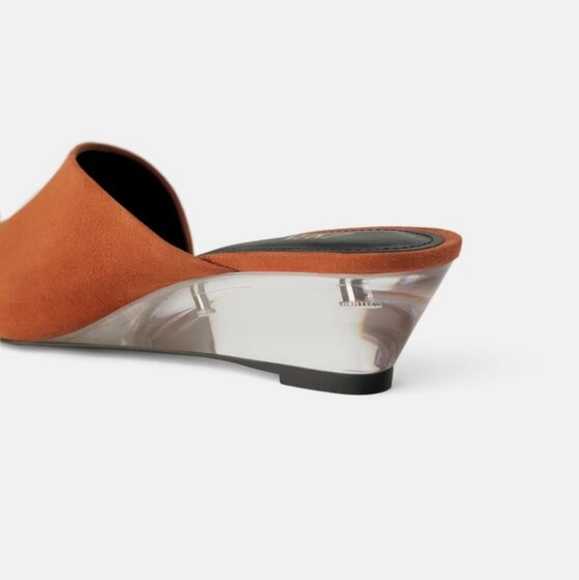 ZARA | LEATHER WEDGES - Picture 3 of 5
